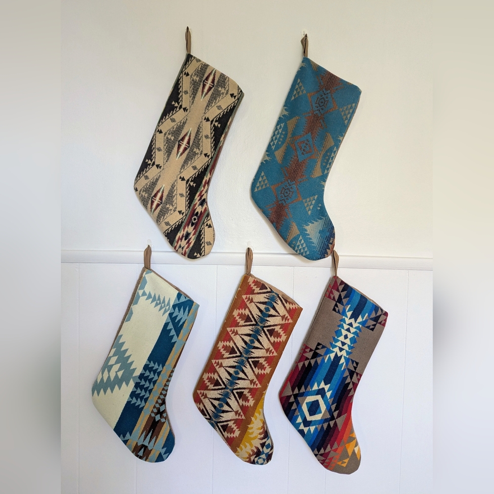 Pendleton wool patterned stocking set of 5